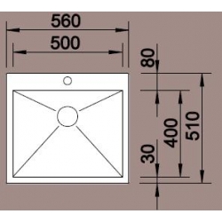 Zlewozmywak Blanco ZEROX Style 500-IF/A bez korka autromatycznego 522254